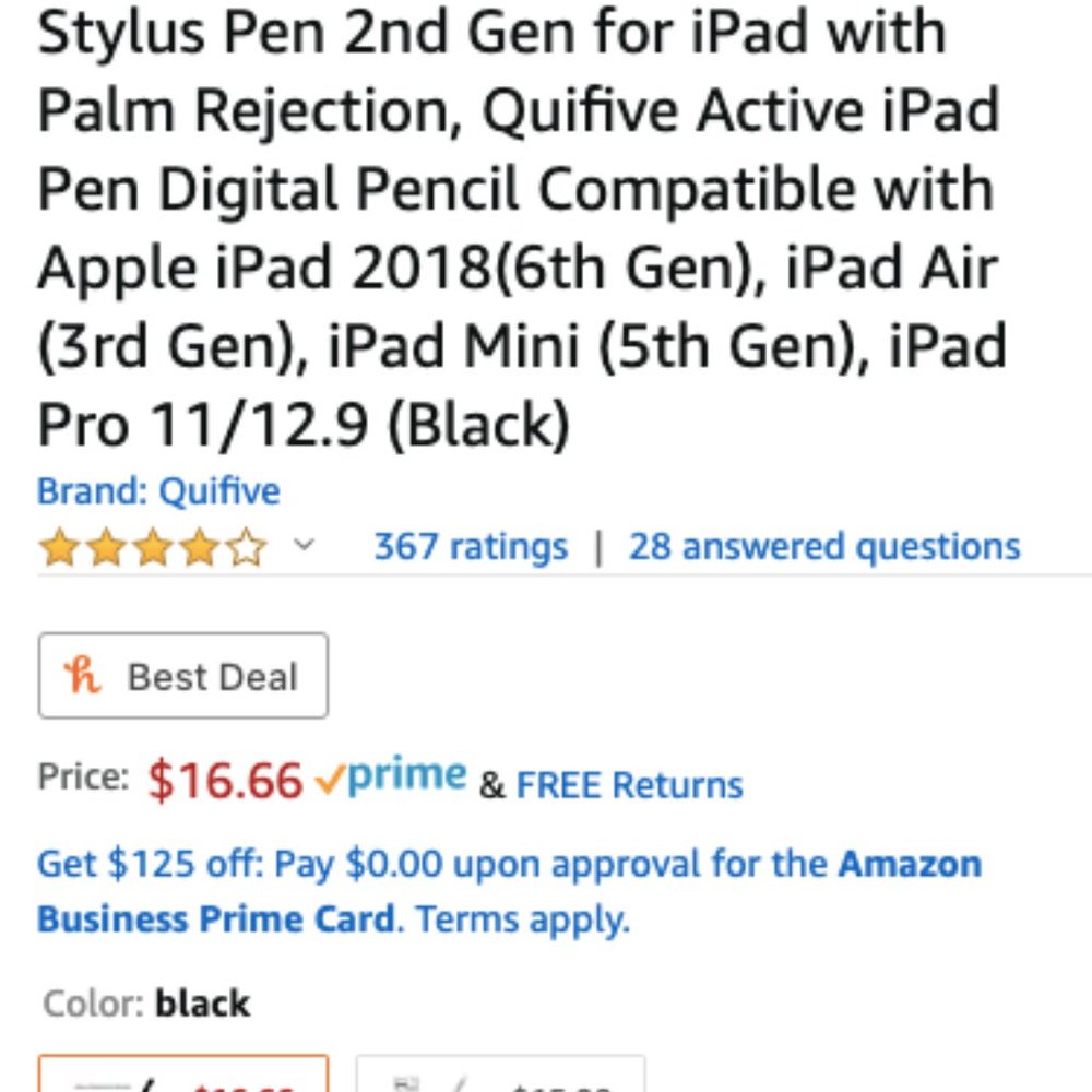 Quifive 2nd Gen Tablet Stylus